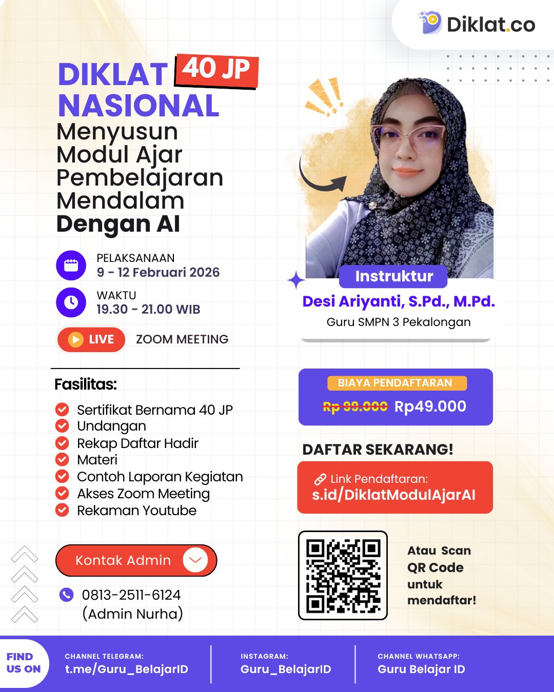 Diklat Nasional 40JP - Menyusun modul ajar pembelajaran mendalam dengan AI